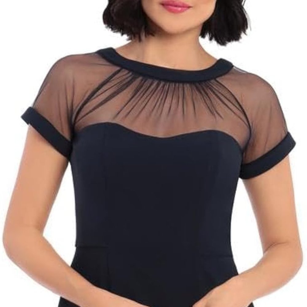 Maggy London Women's Illusion Dress, Size 4.  NWT.